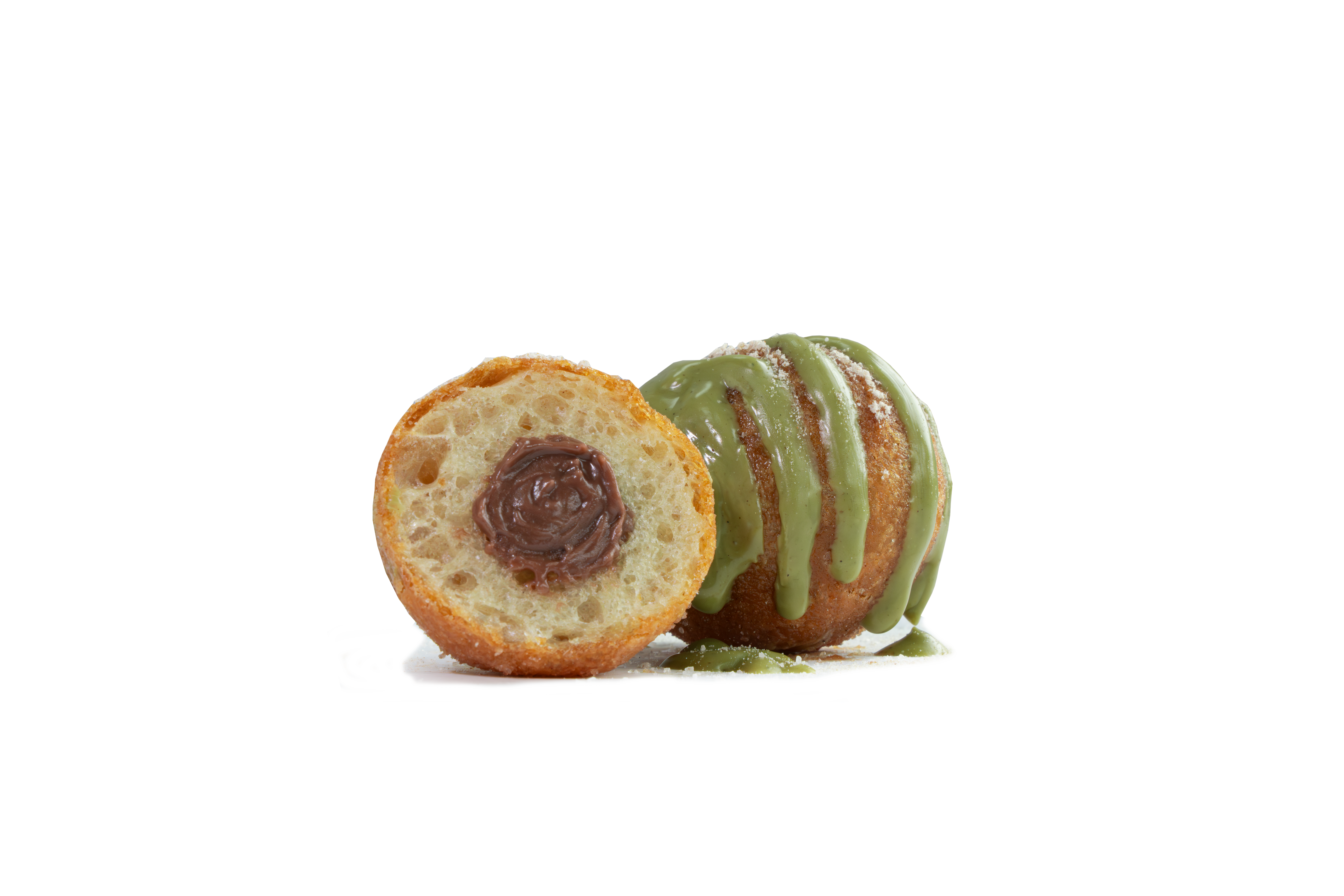 Pistachio Drip Filled Puff
